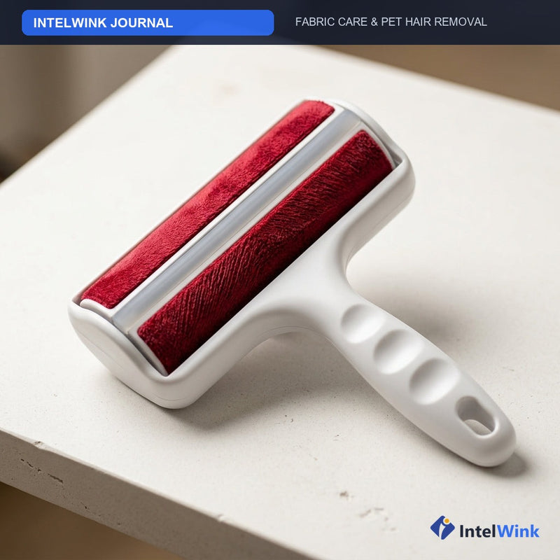 IntelWink Journal guide to removing embedded pet hair from fabric couches using reusable electrostatic roller