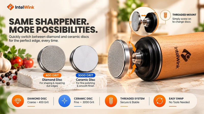 Industrial diamond abrasive grinding disc and ceramic honing disc