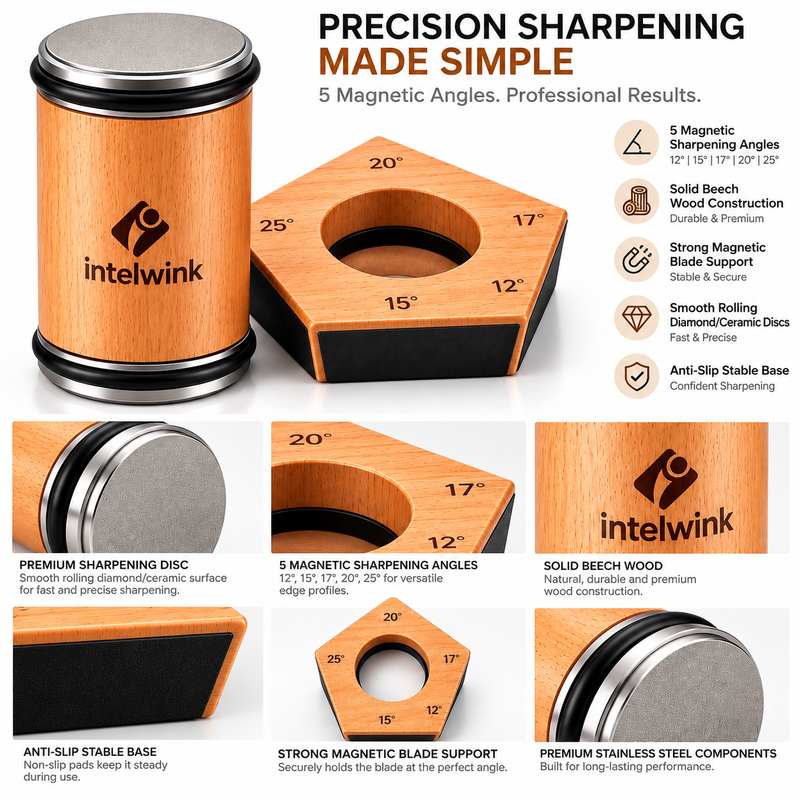 Best beginner friendly magnetic rolling knife sharpener