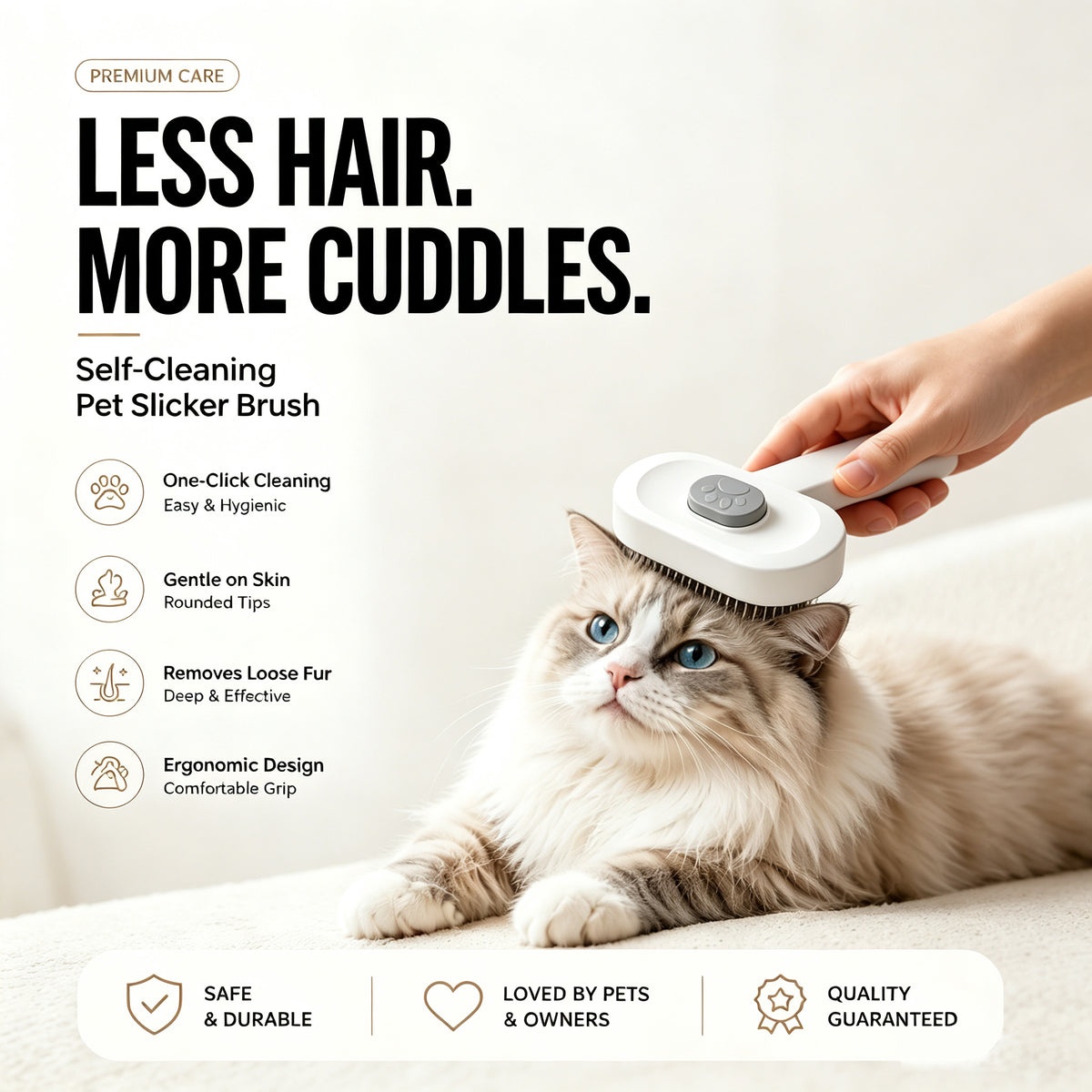 Pet slicker brush size comparison and product dimensions reference