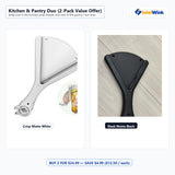 IntelWink Kitchen and Pantry Duo 2-Pack Value Offer with White and Black Ergonomic Jar Openers
