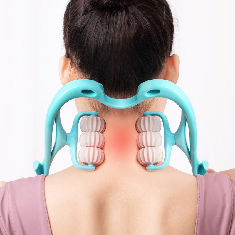 Dual-Pressure 6-Roller Neck & Trigger Point Massager
