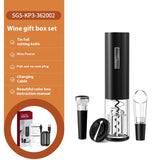 Automatic Electric Wine Bottle Opener 4-in-1 Gift Set with Foil Cutter, Aerator Pourer & Vacuum Stopper - Ergonomic high-durability view 4