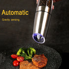 IntelWink Automatic Electric Gravity Salt and Pepper Grinder with Blue LED light seasoning food