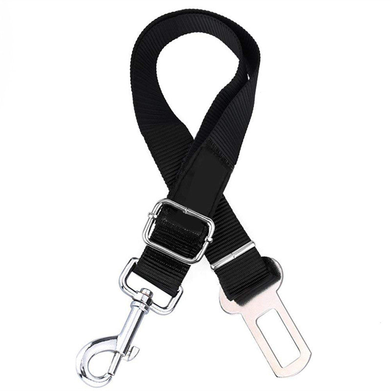 IntelWink Adjustable Dog Car Seat Belt Tether Strap - Blue Elastic Bungee Shock Buffer