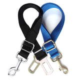 IntelWink Adjustable Dog Car Seat Belt Tether Strap - Black and Blue 2-Pack Value Set