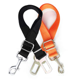 IntelWink Adjustable Dog Car Seat Belt Tether Strap - Black and Orange 2-Pack Value Set