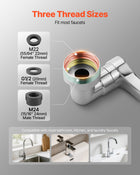 IntelWink Universal 1080 Degree Swivel Robotic Arm Faucet Aerator - Angle 4