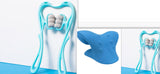 Neck care bundle including two cyan blue manual massagers and one blue cervical traction pillow