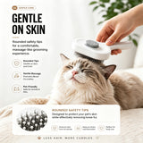 Deshedding brush for long and short hair cats and dogs side profile view
