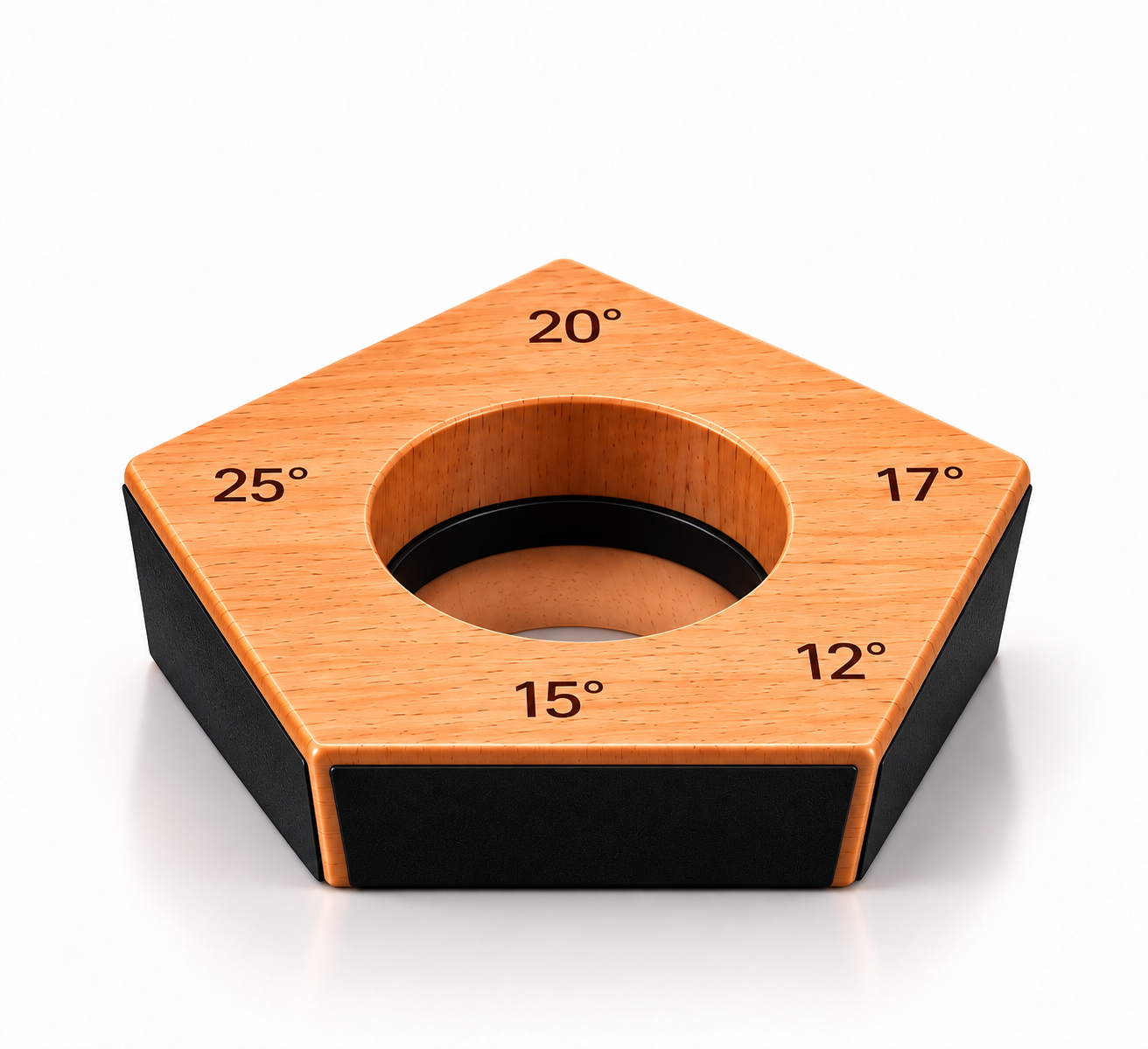 IntelWink™ Precision Rolling Knife Sharpener & Magnetic Angle Base Set (Solid Beechwood Edition) alternate angle