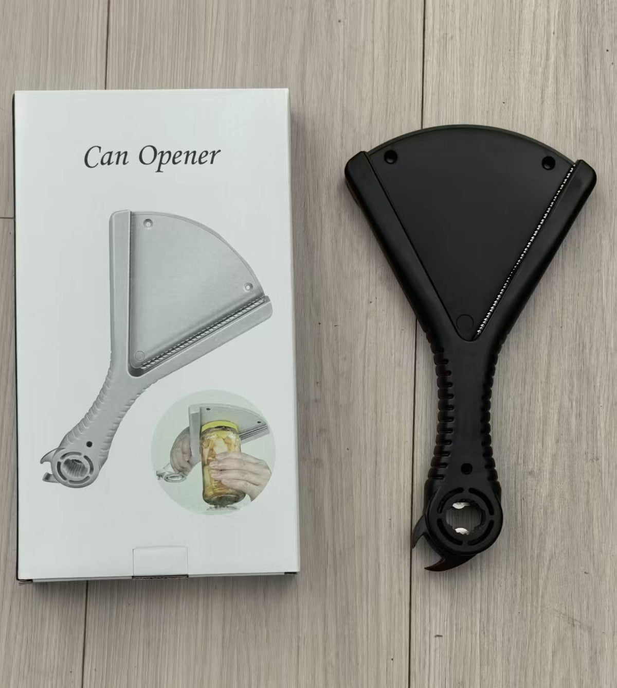 IntelWink™ Ergonomic Effort-Saving Jar and Bottle Opener Tool in Matte Black with Protective Pack