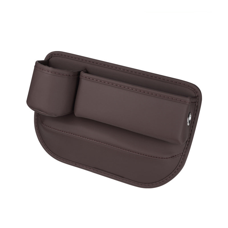Universal car seat gap filler organizer - Driver Seat in Mocha Brown