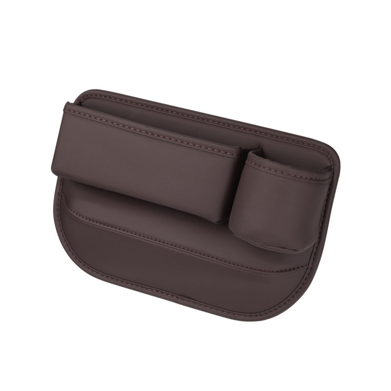 Universal car seat gap filler organizer - Passenger Seat in Mocha Brown