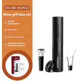 Automatic Electric Wine Bottle Opener 4-in-1 Gift Set with Foil Cutter, Aerator Pourer & Vacuum Stopper - Ergonomic high-durability view 1