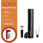 Automatic Electric Wine Bottle Opener 4-in-1 Gift Set with Foil Cutter, Aerator Pourer & Vacuum Stopper