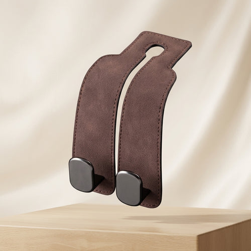 IntelWink™ Heavy-Duty Car Seat Headrest Hooks with Hidden Phone Holder Mount (2-in-1 Vehicle Organizer Hanger)