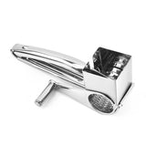IntelWink Rotary Cheese Grater - Precision Stainless Steel Drum Chamber and Crank Handle Detail