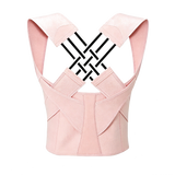 Invisible Posture Corrector 2-pack standing upright in soft blush rose showing cross-back tension