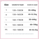 Verified size and fitment chart for sizes S through XXL with recommended height in centimeters and