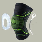 Silicone Spring Dual-Support Knee Compression Brace with Patella Gel Pad