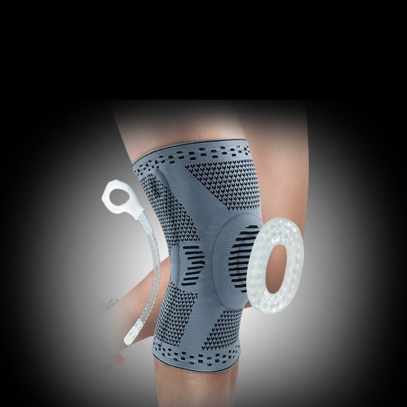 IntelWink Knee Compression Brace Dual Side Spring Stabilizers and Patella Ring Anatomy Diagram