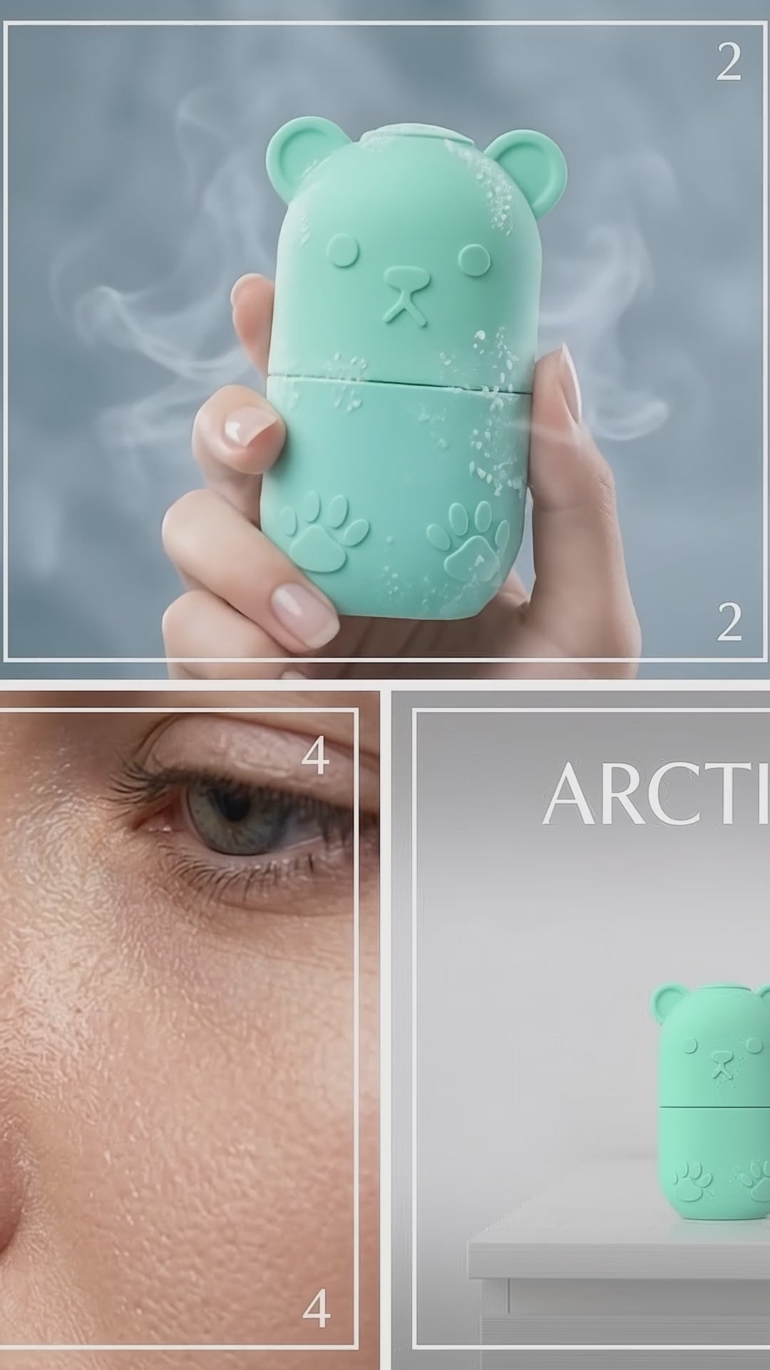 Cryo Facial Ice Roller & Silicone Contouring Cube Mold