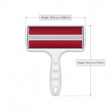 Dimensions and specifications diagram of pet hair remover roller 19.5cm by 18.0cm