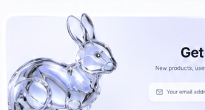 IntelWink 3D Translucent Glass Rabbit and Fluid Ribbon
